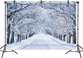 Snow Scene Photo Backdrop 10x8ft - Winter Forest Background