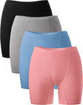 BAMBOO COOL Womens Boxer Briefs Underwear Boy Shorts 4-Pack - Soft