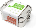 Stainless Steel Lunch Box Leak Proof 2 Tier Rectangle - Portable