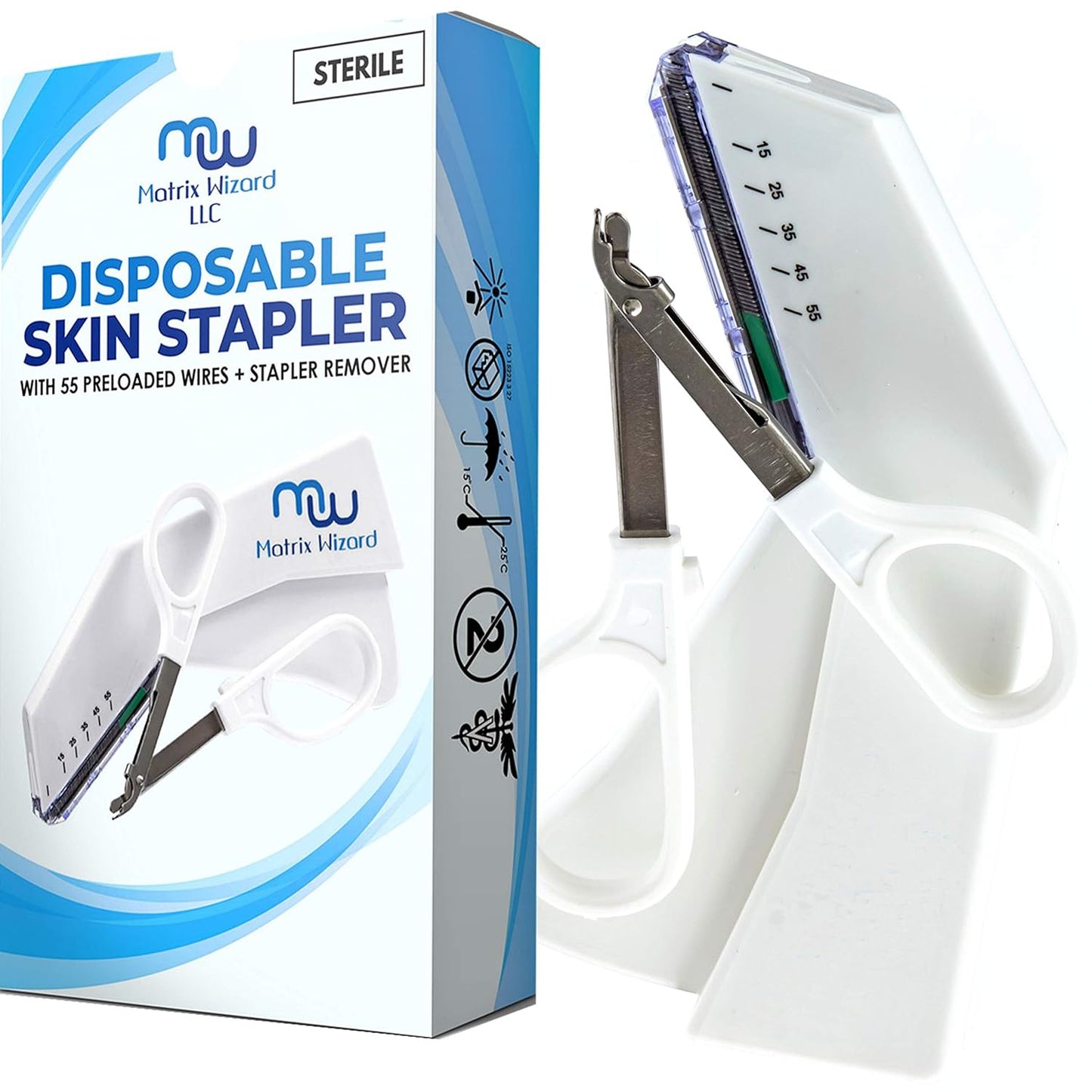 Matrix Wizard: Disposable Skin Stapler with 55 Wires