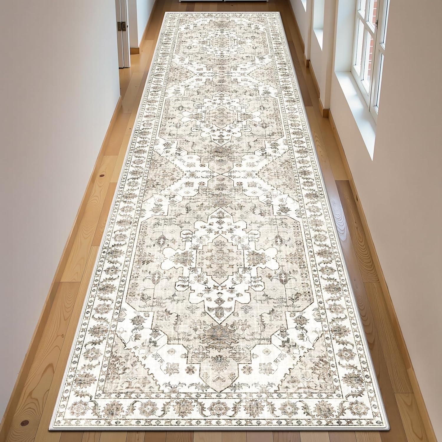 Non Slip Rug Runners for Hallways 2x8, Vintage Boho Style