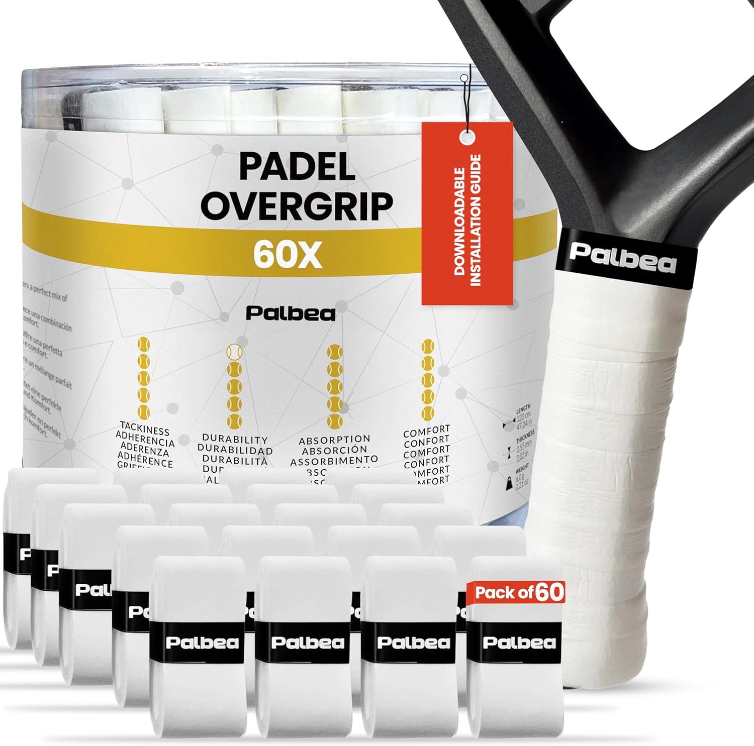 Palbea Padel Racket Grip Tape for Superior Comfort and Control