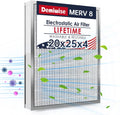 20x25x4 Washable Electrostatic Air Filter MERV 8 - Reusable Lifetime