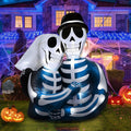 Halloween Day of the Dead 5 ft Inflatable Skeleton Couple - Lights