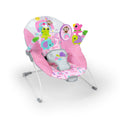 Pink Paradise Portable Baby Bouncer with Vibrations - Calming Play