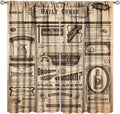 Halloween Retro Blackout Window Curtain 42in x 45in - Newspaper Ghost