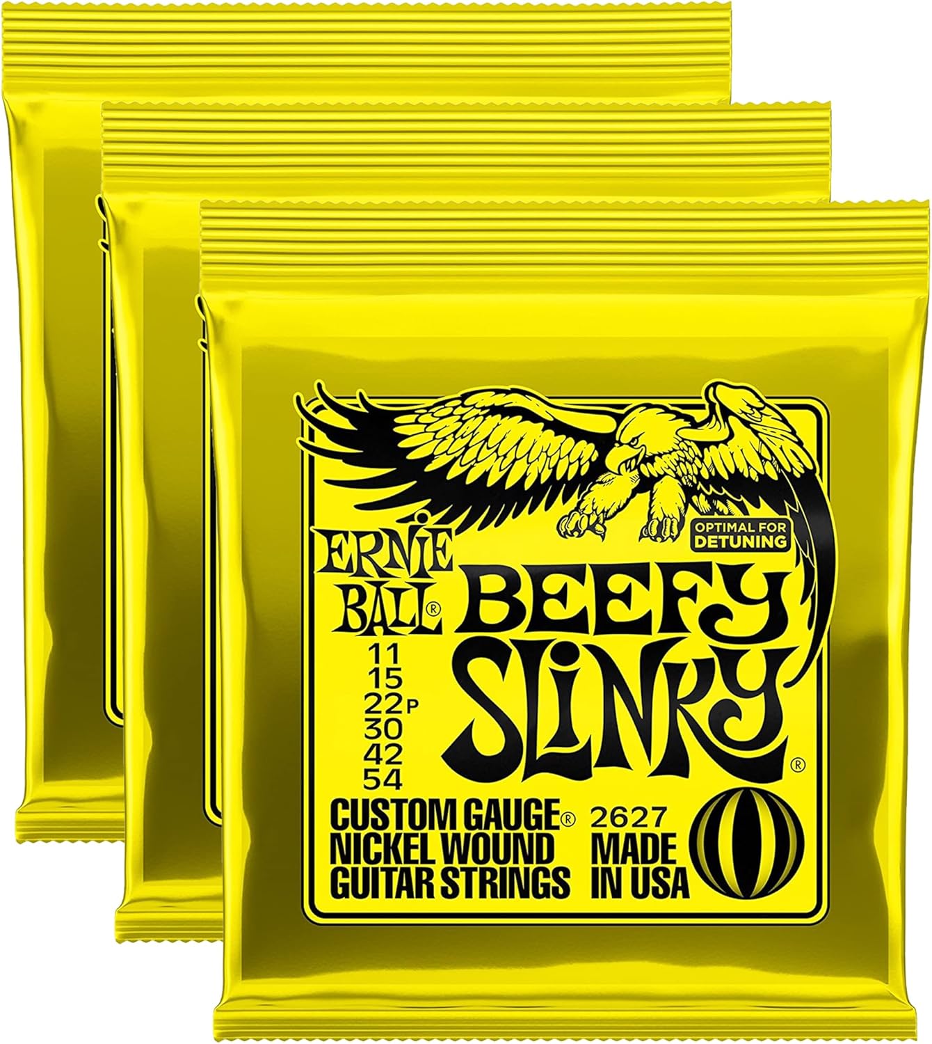 Ernie Ball 2627 Beefy Slinky Electric Guitar Strings - 3X Power