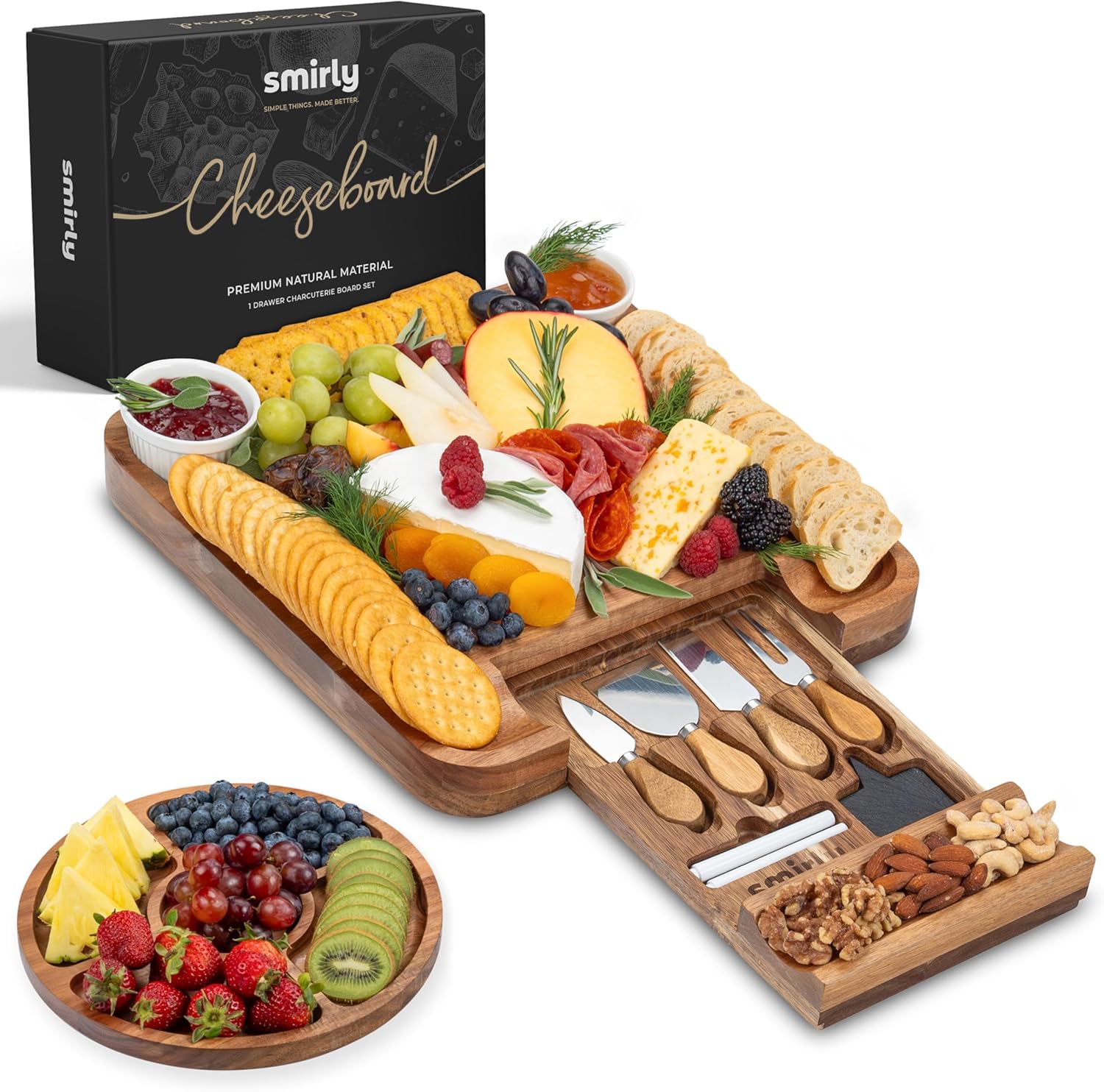 SMIRLY Charcuterie Boards Set - Perfect for Entertaining Guests