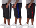 Real Essentials Big & Tall 3-Pack Dry Fit & Mesh Active Shorts - Roomy