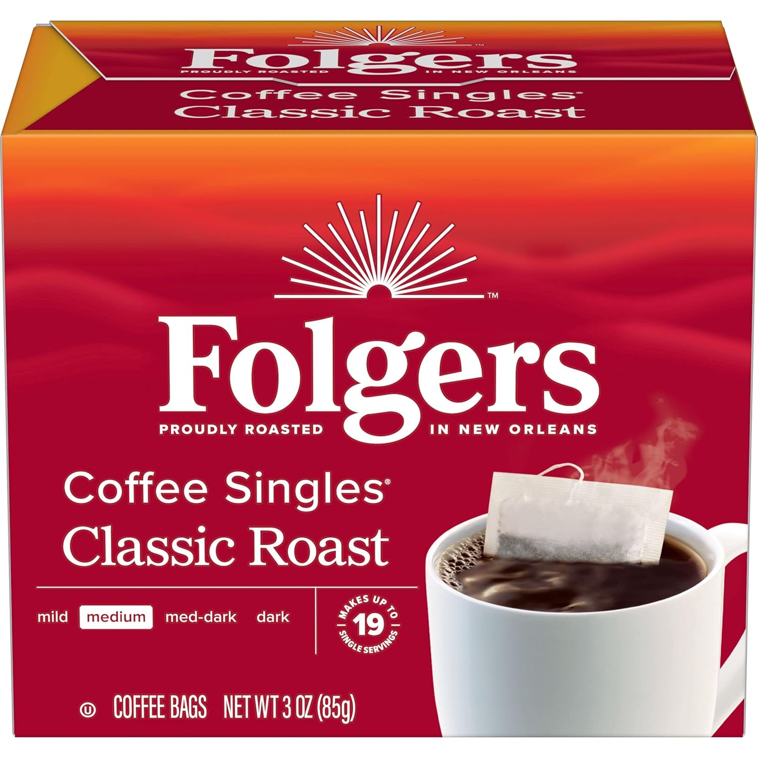Folgers Classic Medium Roast Coffee - Convenient Single Serve Packs