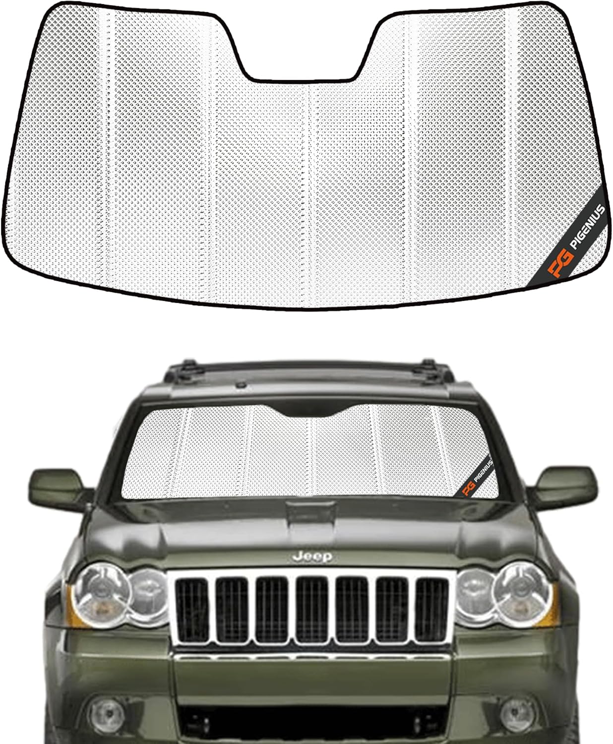 Windshield Sun Shade for Jeep Grand Cherokee 2008-2010 - BLAZBLOCK