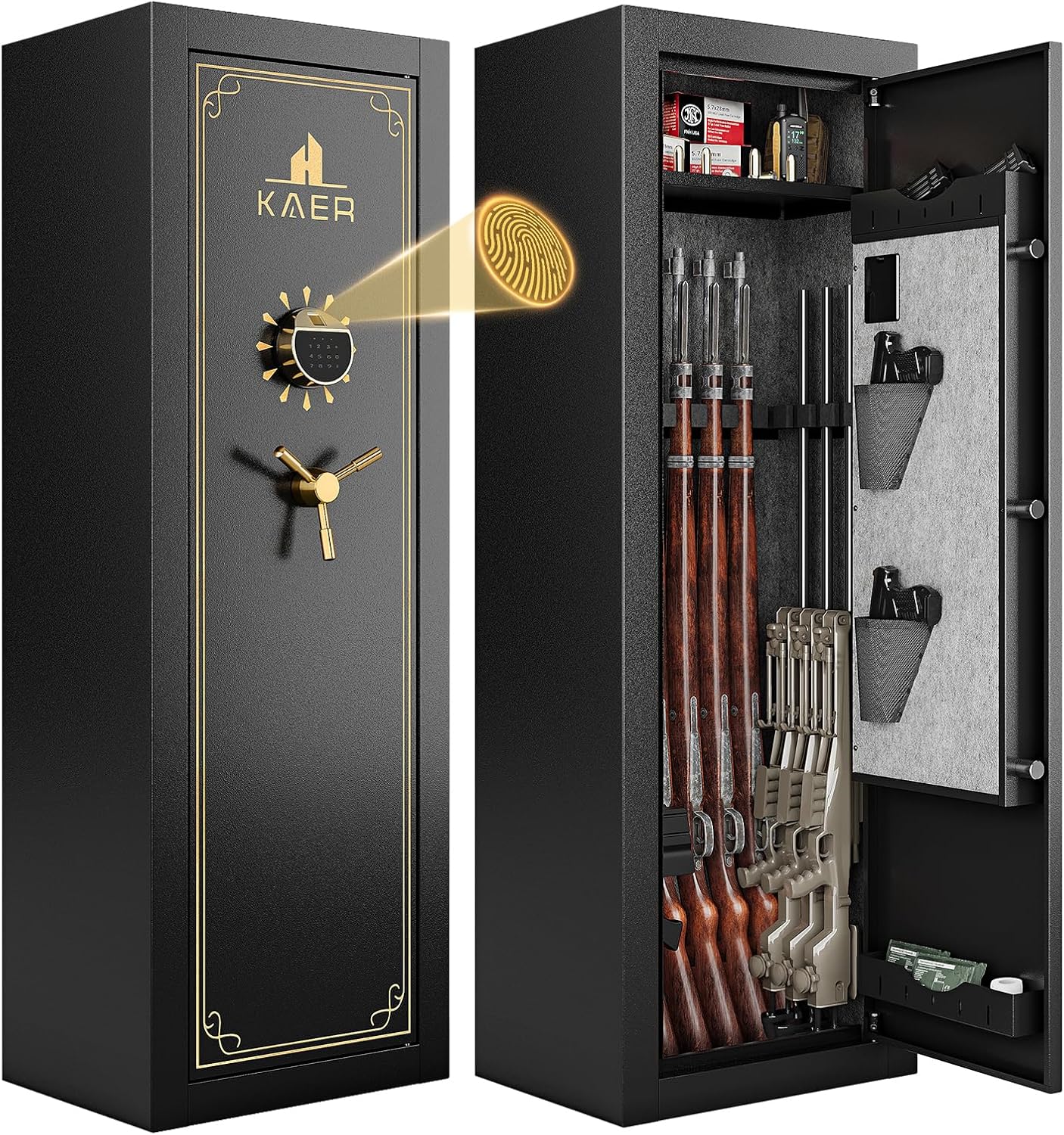 KAER 15 Gun Safe - Biometric Security for Rifles and Pistols