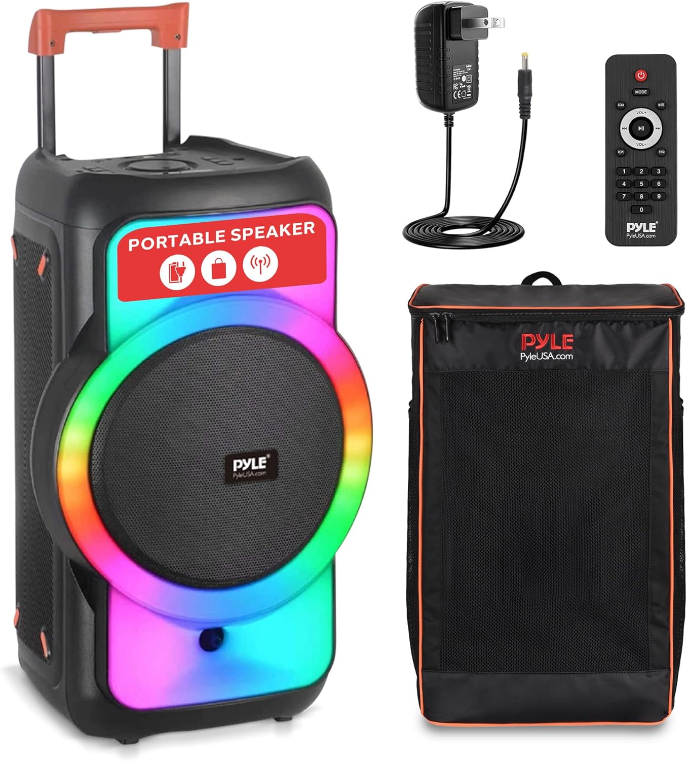 Pyle Bluetooth Party Speaker with Powerful Bass and Clear Treble