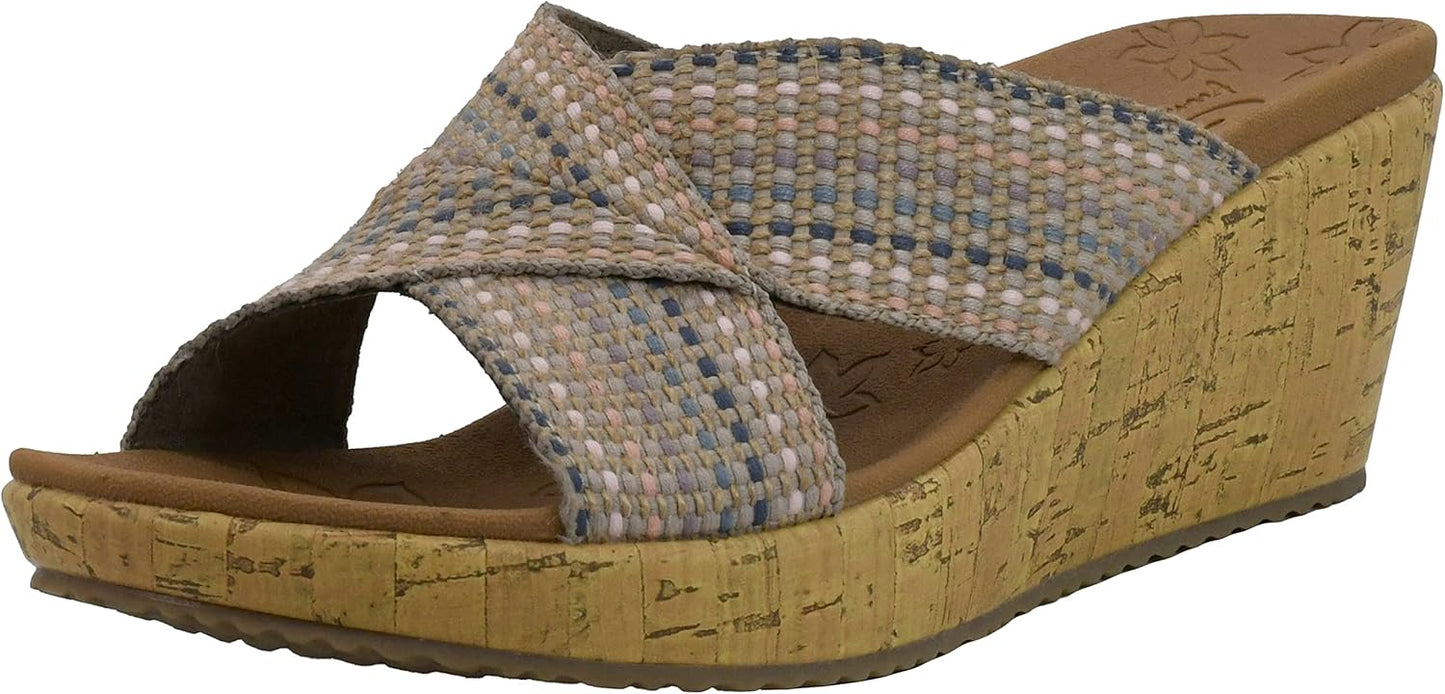 Skechers Women's Beverlee-Delighted Wedge Sandal for Comfort