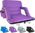 Extra Wide Stadium Seat with Back Support - 25in Purple Comfort