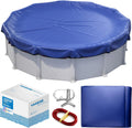 Winter Pool Cover 28 ft Round Above Ground - Extra Thick Protection