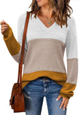 Zeagoo Womens Ribbed Knit V Neck Pullover Sweater (Style ZQ2F)
