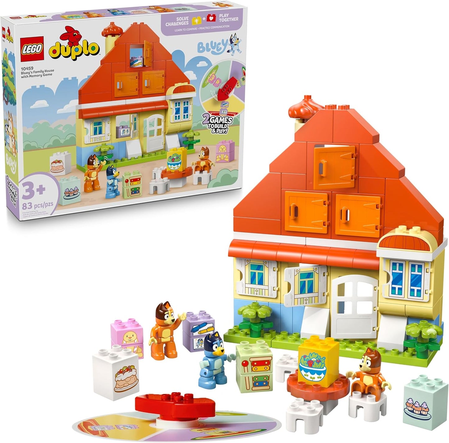 LEGO DUPLO Blueys Family House Memory Game for Toddlers 3