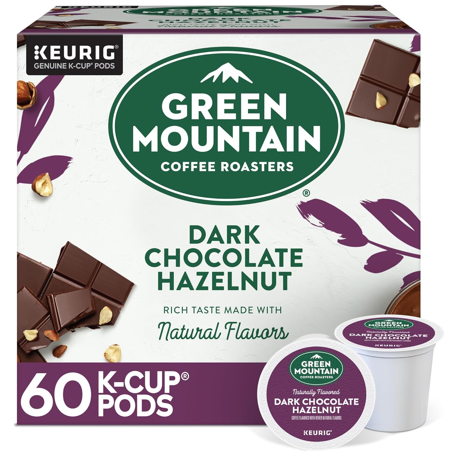 Indulge in Dark Chocolate Hazelnut Bliss! 60 K-Cup Pods