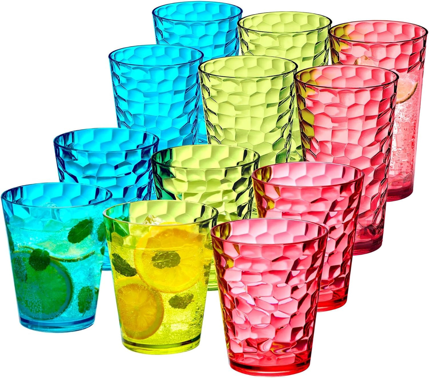 Iceberg 16-Ounce and 24-Ounce Plastic Tumblers Set of 12