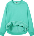 Women's Fleece Lined Crewneck Sweatshirt - Warm Cotton Blend