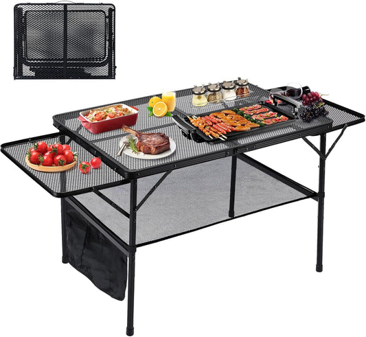 Portable Folding Grill Table for Outdoor Cooking