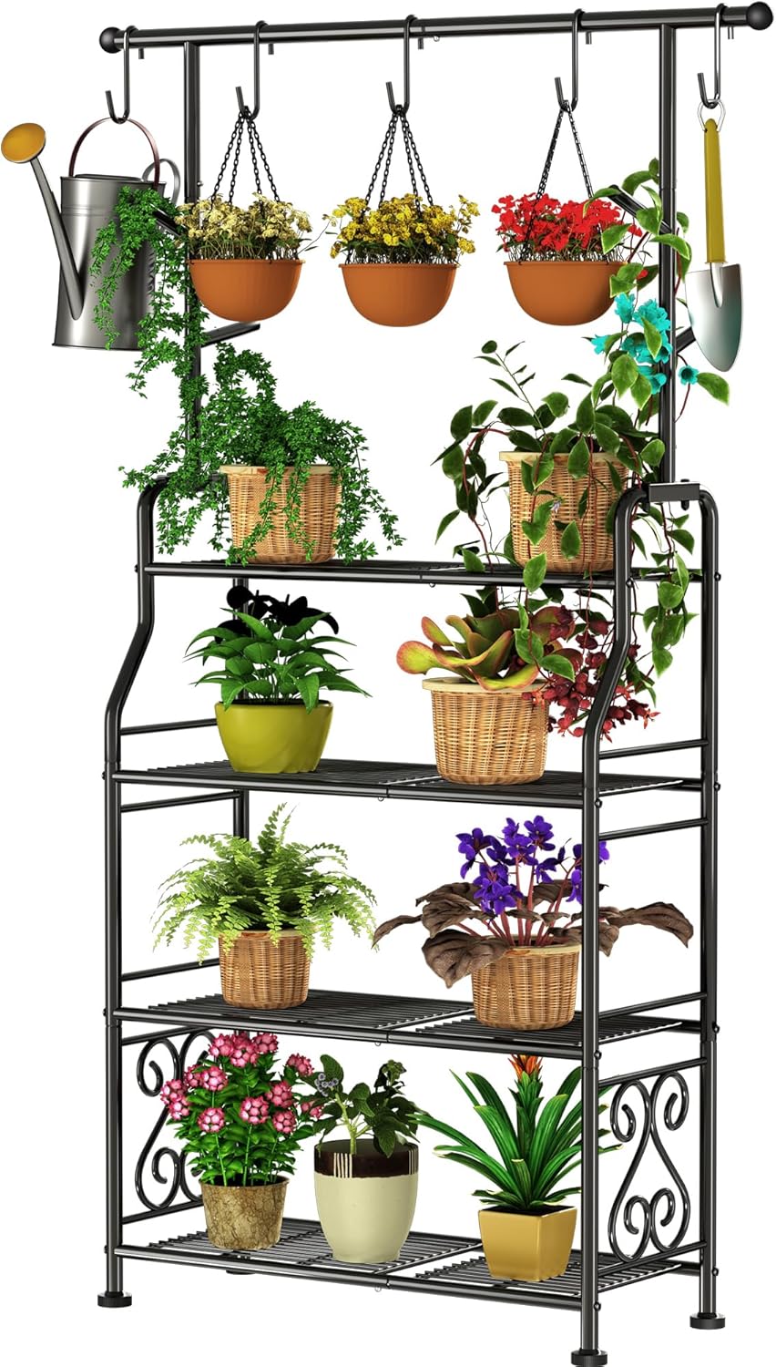 GIOTORENT Plant Stand Indoor Outdoor for 17 Plants Display
