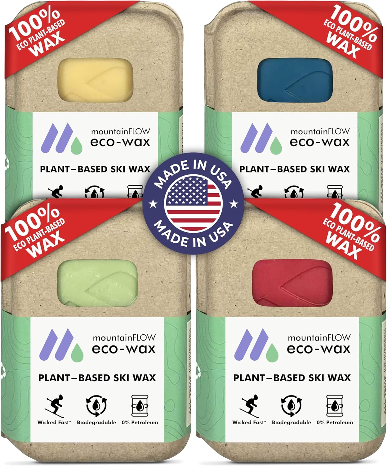 Plant-Based Ski/Snowboard Hot Wax by mountainFLOW