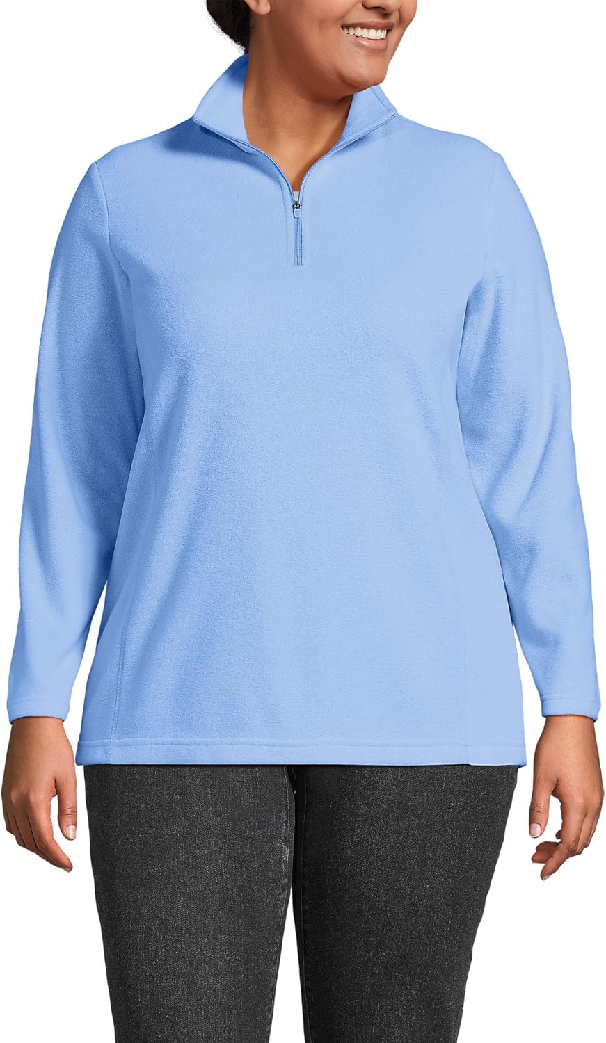 Lands' End Anyweather Fleece Quarter Zip Pullover for Comfort