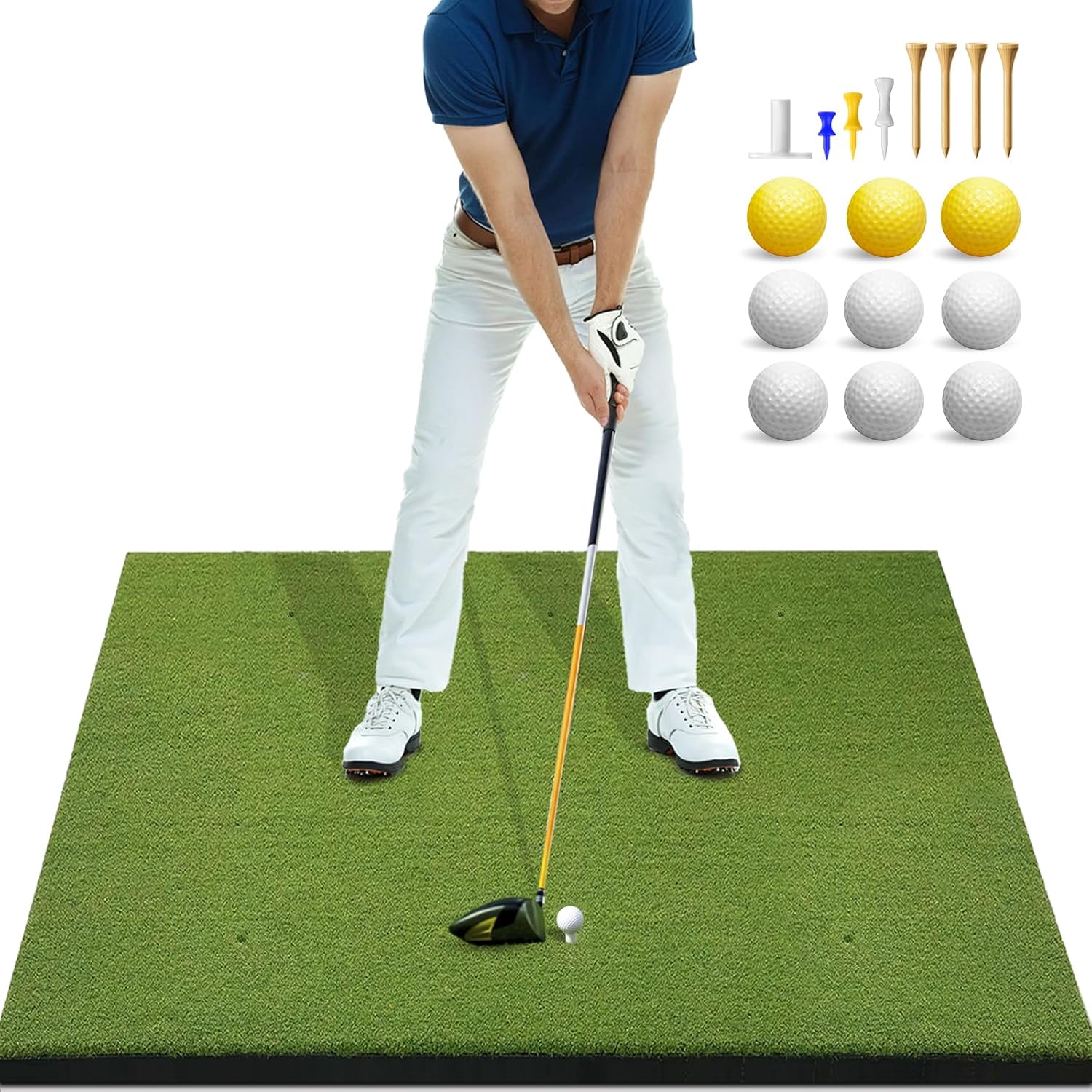 Bltend Golf Mat: Heavy-Duty 5x5ft Hitting Mat for All Golfers