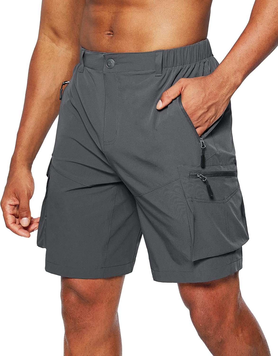 Pudolla Men's Hiking Cargo Shorts for Outdoor Travel and Fishing