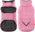 Light Pink Dog Coat XL - Waterproof Winter Jacket with Pocket