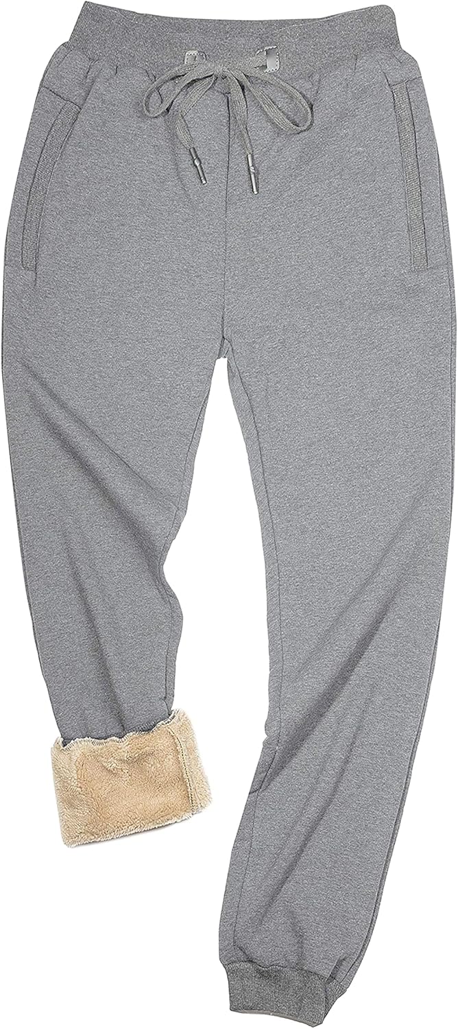Lentta Men's Fleece Lined Sweatpants for Winter Warmth