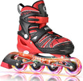 SULIFEEL Rainbow Unicorn Inline Skates for Kids - Adjustable Light
