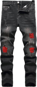 Men's Slim Fit Stretch Jeans Ripped Skinny Jeans - Slim, Stretch Shoes