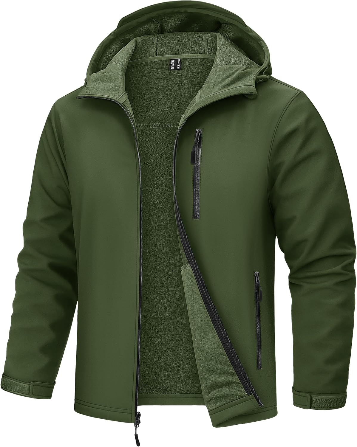 TACVASEN Men's Hooded Softshell Jacket for Winter Hiking
