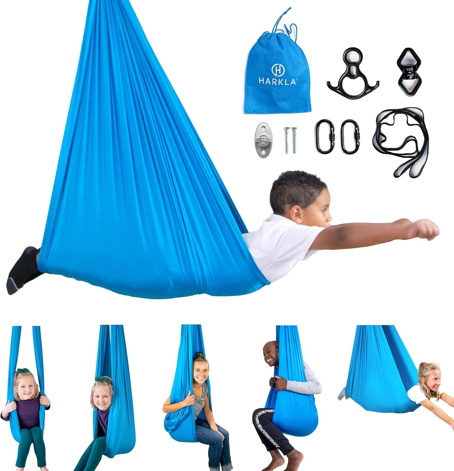 Harkla Sensory Swing - Indoor Swing for Kids with Calming Effect