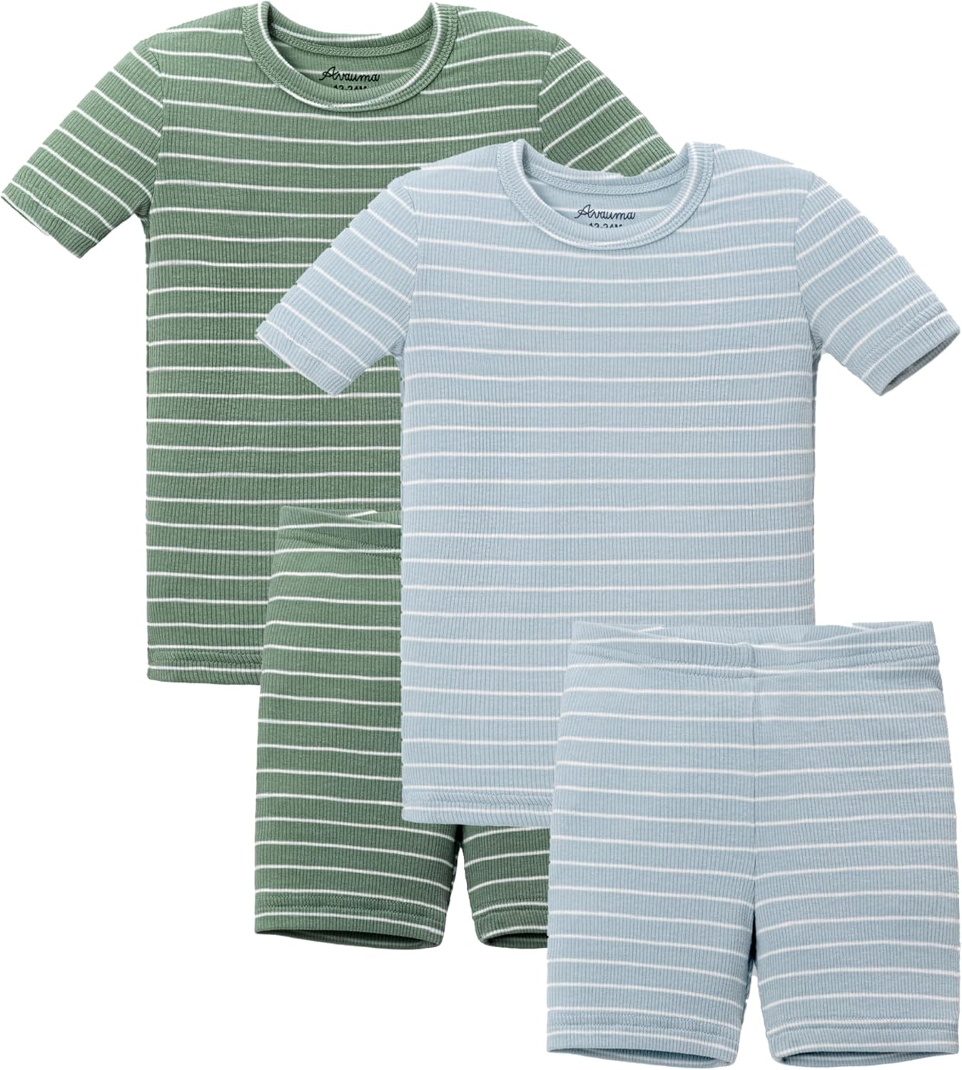 AVAUMA Stripe Pattern Baby Pajama Set for Daily Comfort