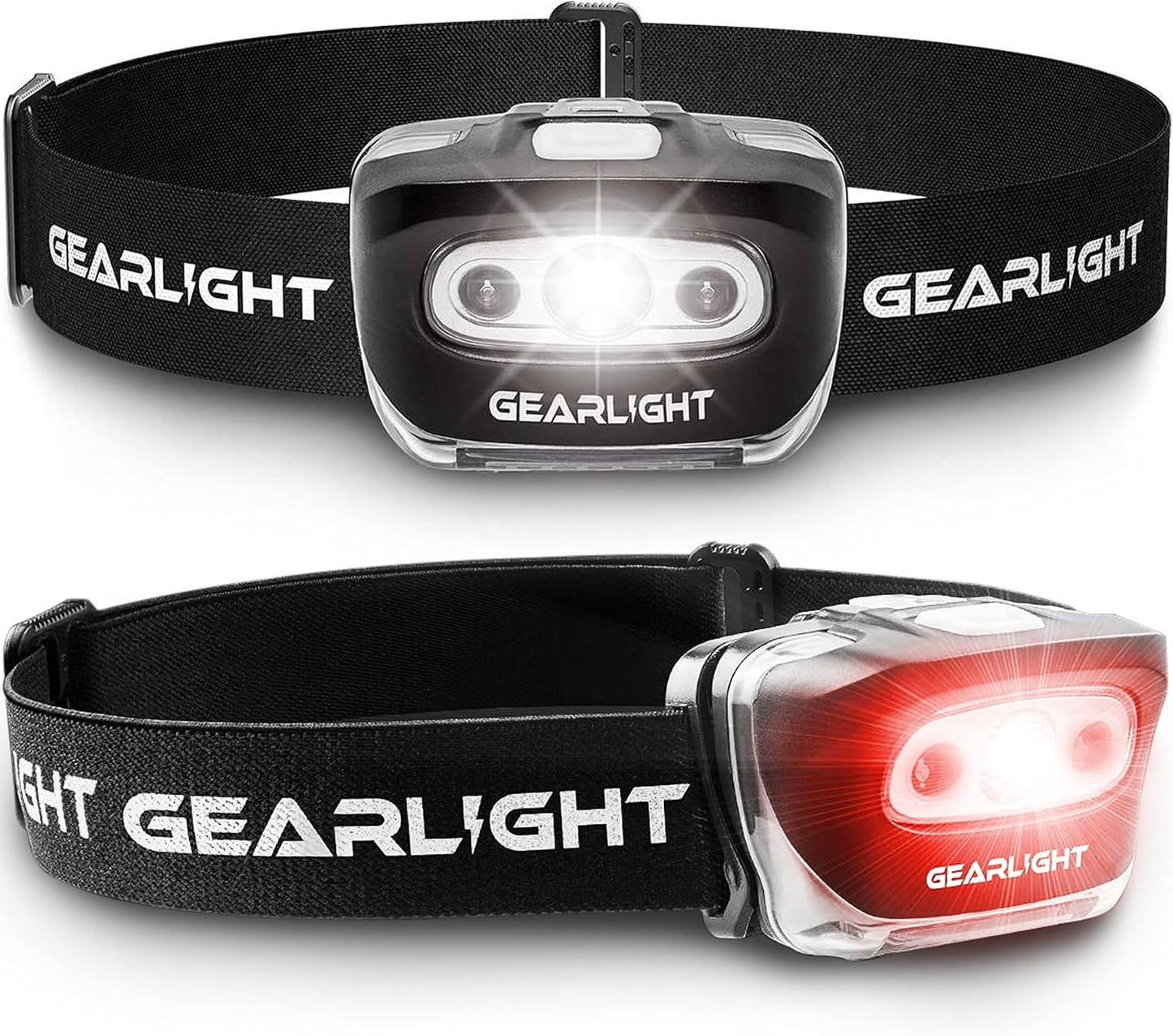 GearLight 2Pack LED Headlamp - Bright Outdoor Lighting