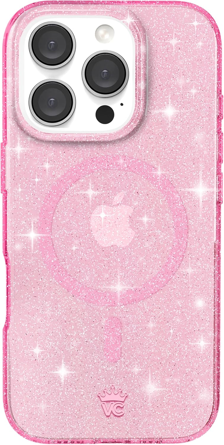 VELVET CAVIAR iPhone 16 Pro Case Pink Glitter with MagSafe