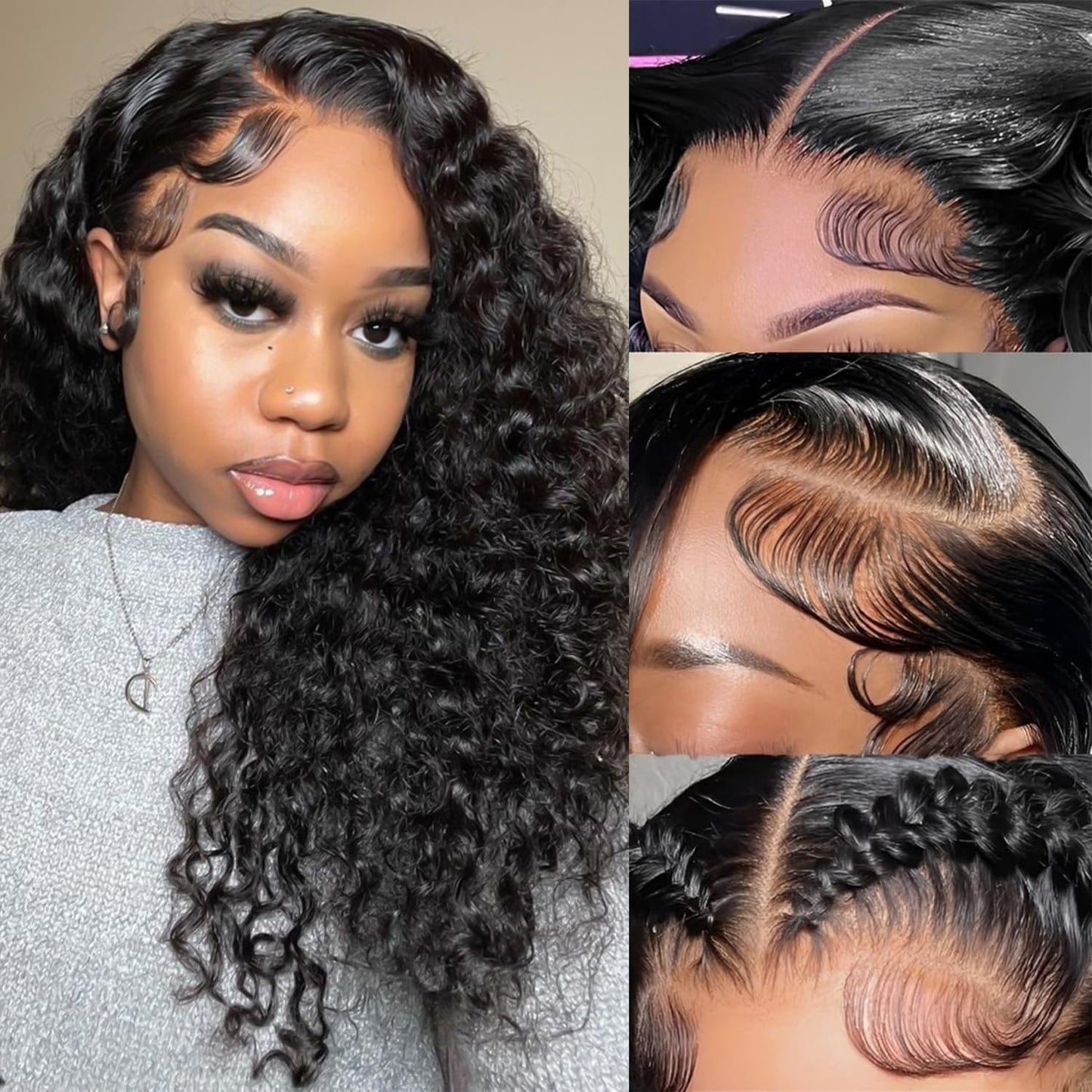 13x6 Deep Wave Lace Front Wigs Human Hair for Stunning Styles