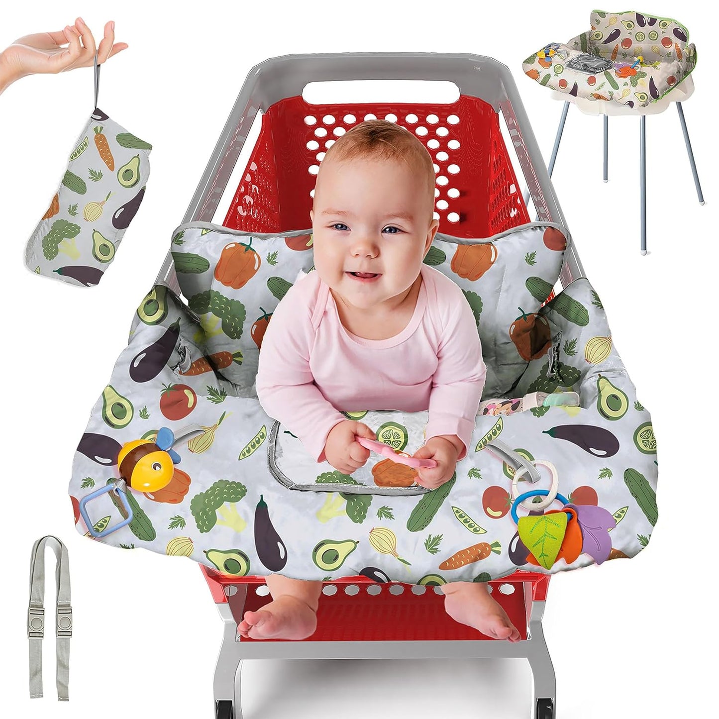 PILLANI Shopping Cart Cover for Baby - Comfortable Cotton Design