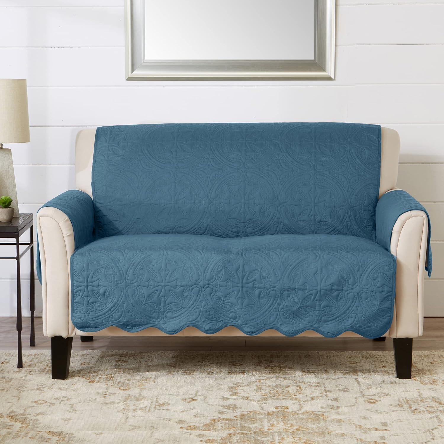 Great Bay Home Reversible Loveseat Cover for Pets and Kids