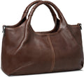 Iswee Genuine Leather Shoulder Bag for Women - Medium Work Tote