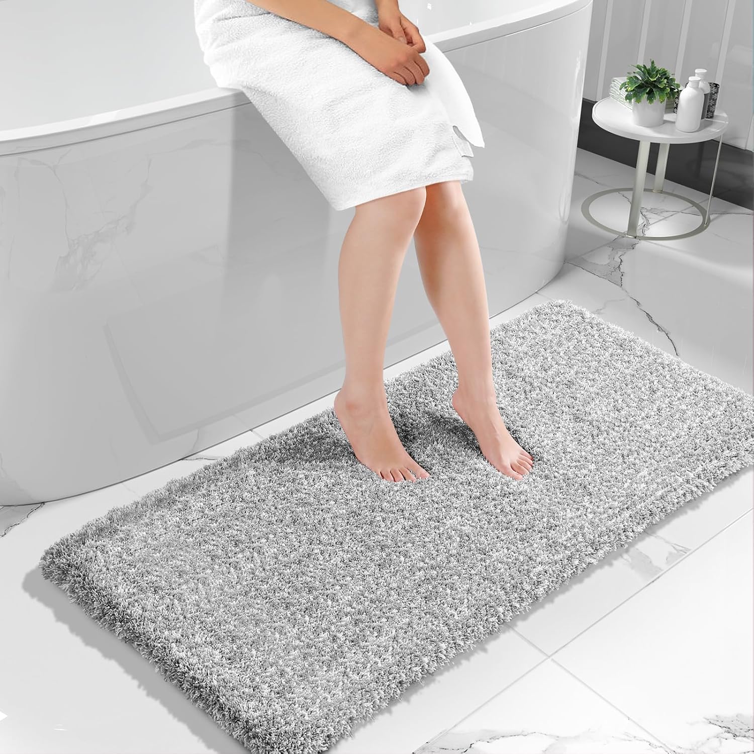 Yimobra Luxury Bathroom Rugs - Fluffy Non Slip Bath Mats
