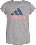 adidas Girls Short Sleeve Aeroready Scoop Neck Tee - Comfortable