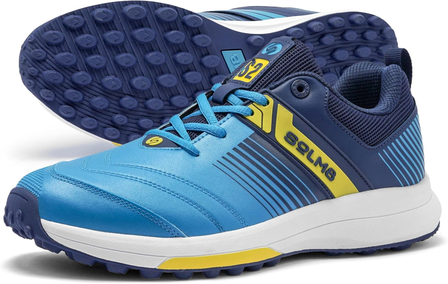 SOLM8 S2 Cricket Shoes for Men and Boys - Advanced Grip Spikes