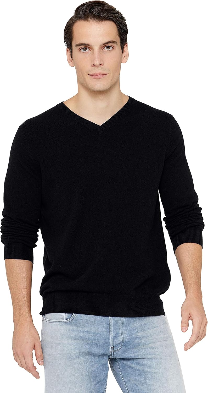 State Cashmere Men's Essential V-Neck Sweater for All Seasons