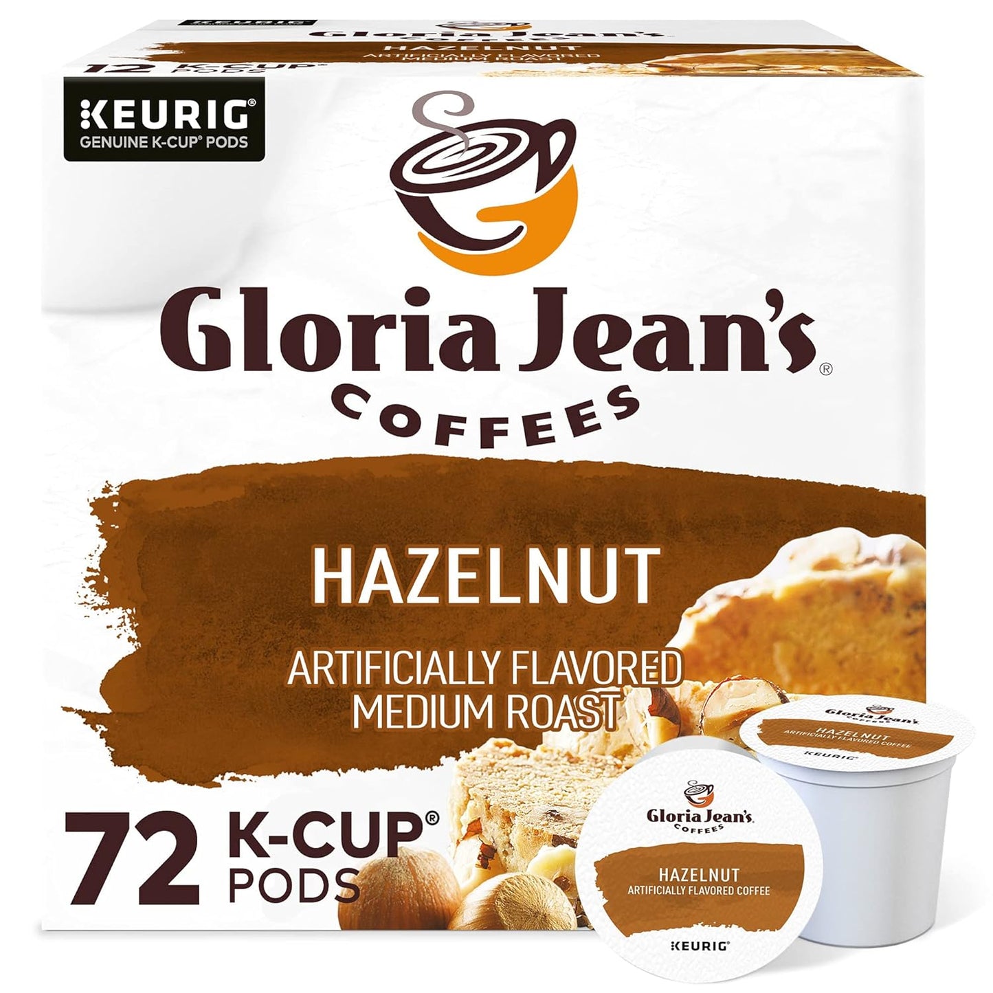 72 Hazelnut Keurig K-Cup Pods by Gloria Jean's