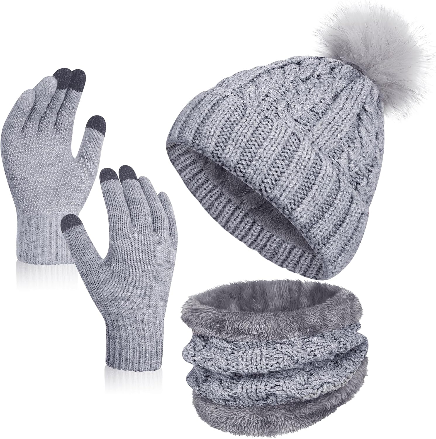 YSense Winter Hat Scarf Glove Set - Stay Cozy & Connected!